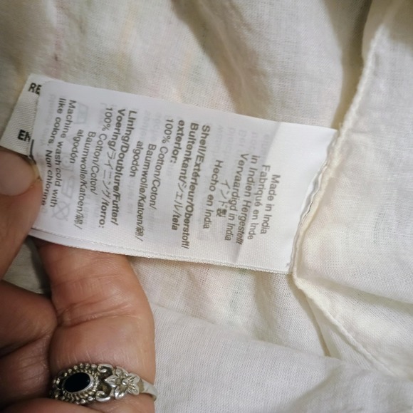 Madewell Dress Womens 2 Multicolor Striped Button Front Tiered Cotton Sundress - Picture 9 of 14